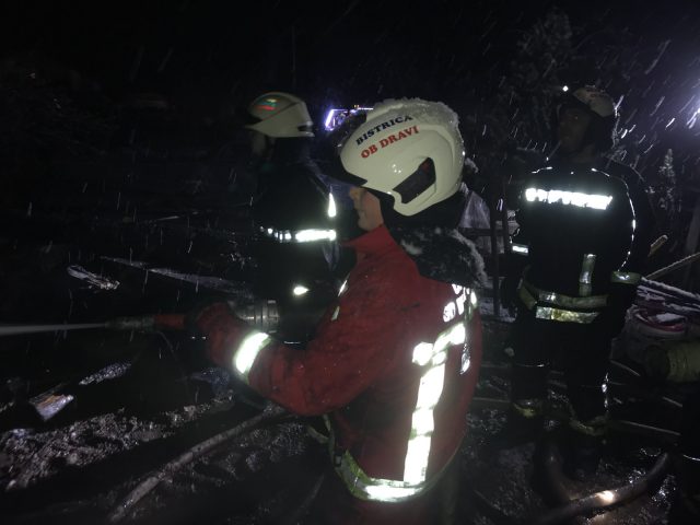 Požar uničil dom 4- članske družine. Foto: PGD Bistrica ob Dravi.