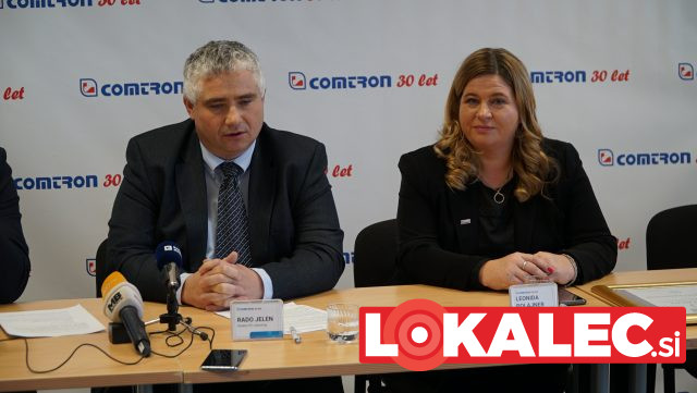 direktor PCI - Comtron Rado Jelen in Leonida Polajnar, dir. Območne Obrtno-Podjetniške zbornice Maribor